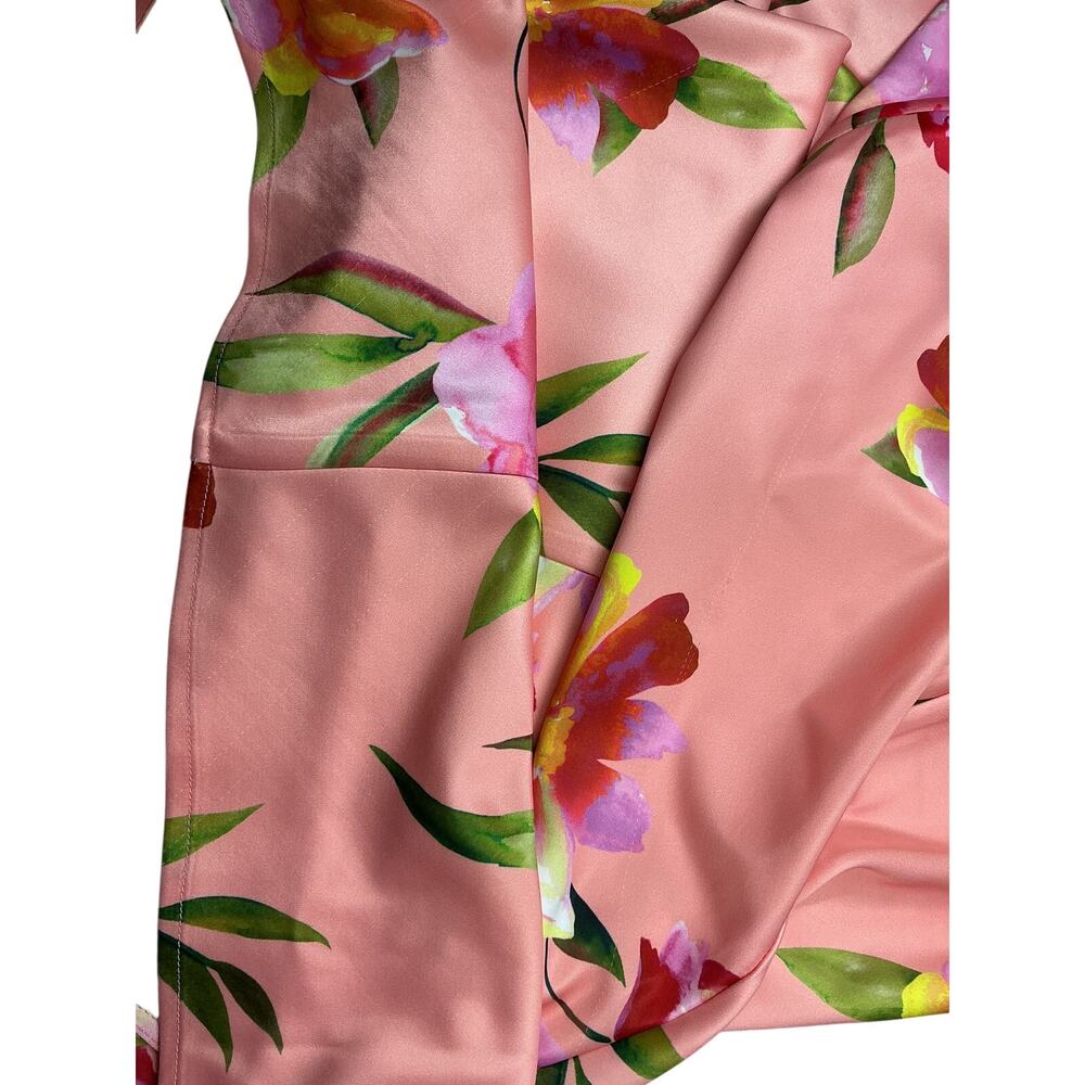 Nbd Floral Watercolor Rose Nicolette Gown Size M - Picture 5 of 5